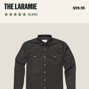 The Laramie Black Men's Casual Button Down Shirt - flannel